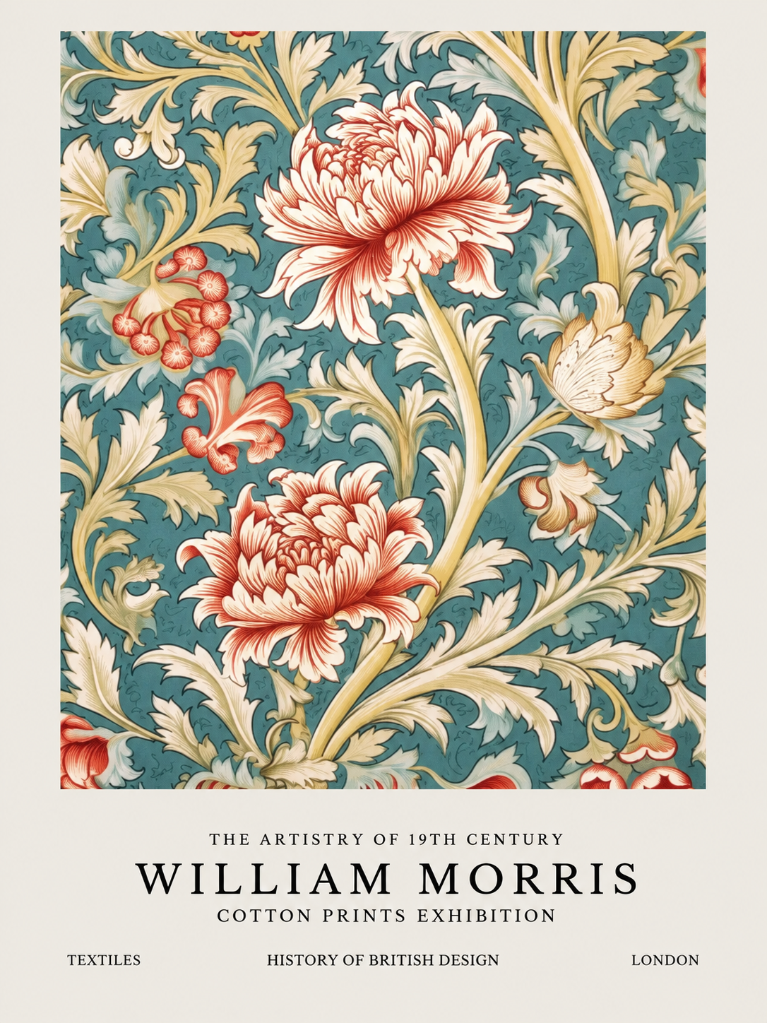 Ramo Rosa, lámina decorativa inspirada en William Morris
