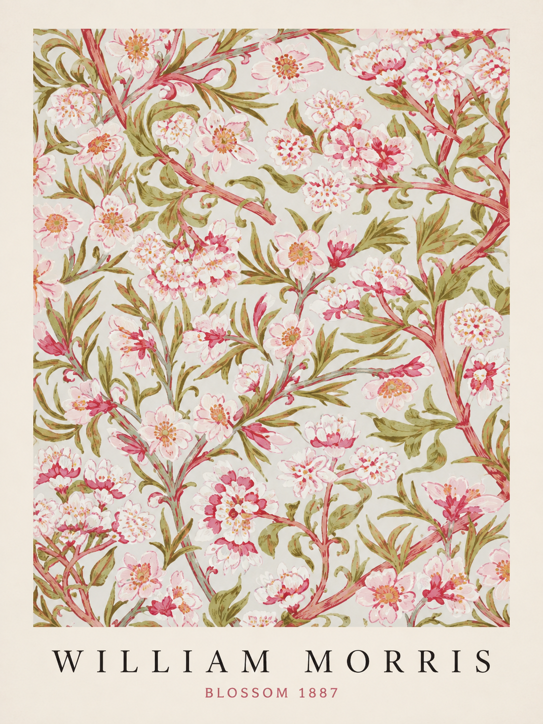 Flores Silvestres, lámina decorativa inspirada en William Morris