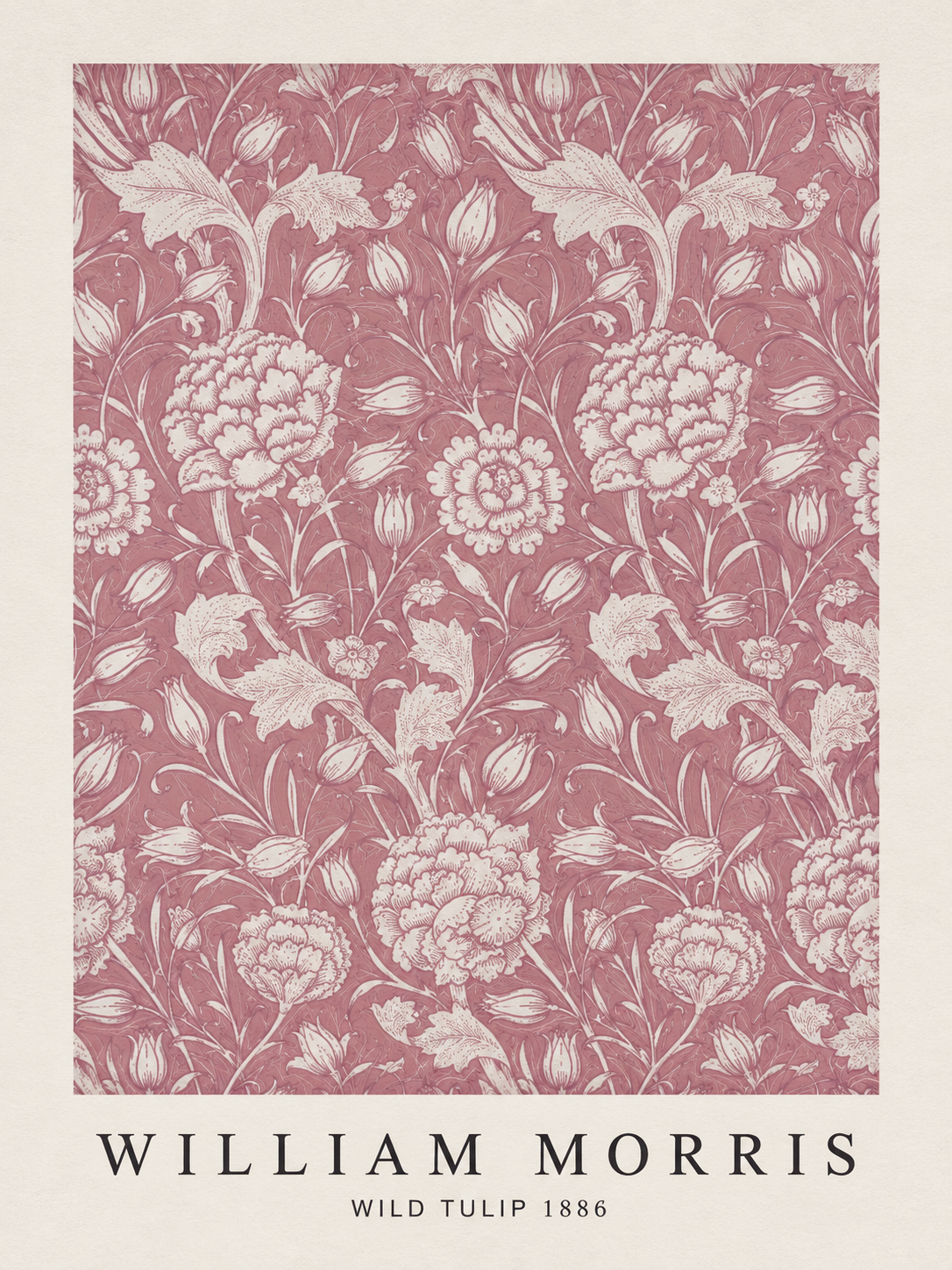 Ramas Rosadas, lámina decorativa inspirada en William Morris