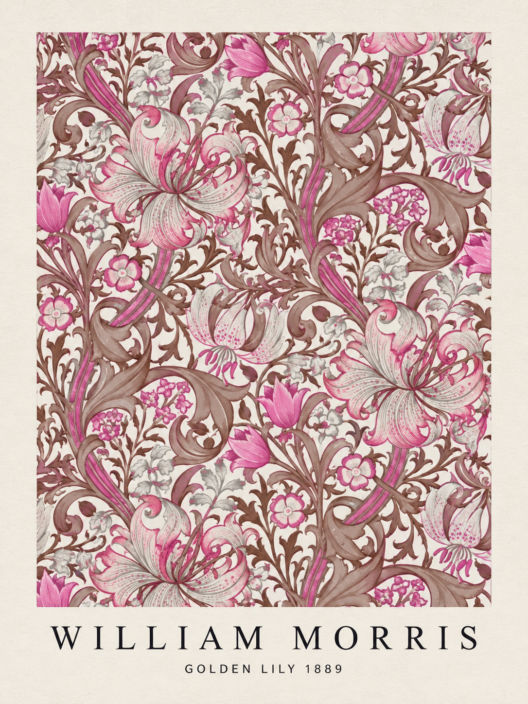 Set de 3 William Morris - Jardín en tonos tierra - panel 3