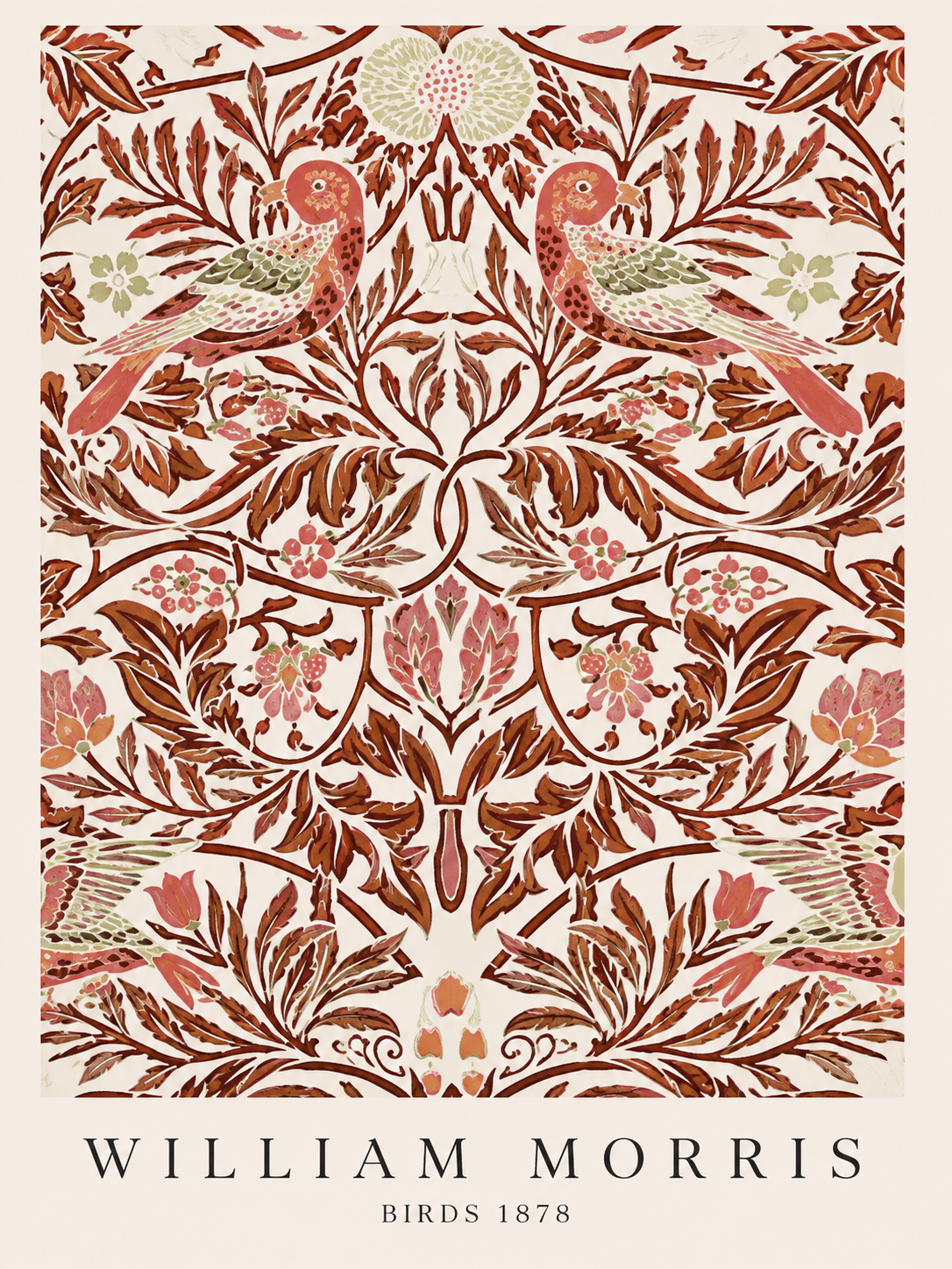 Rosas Azules, lámina decorativa inspirada en William Morris