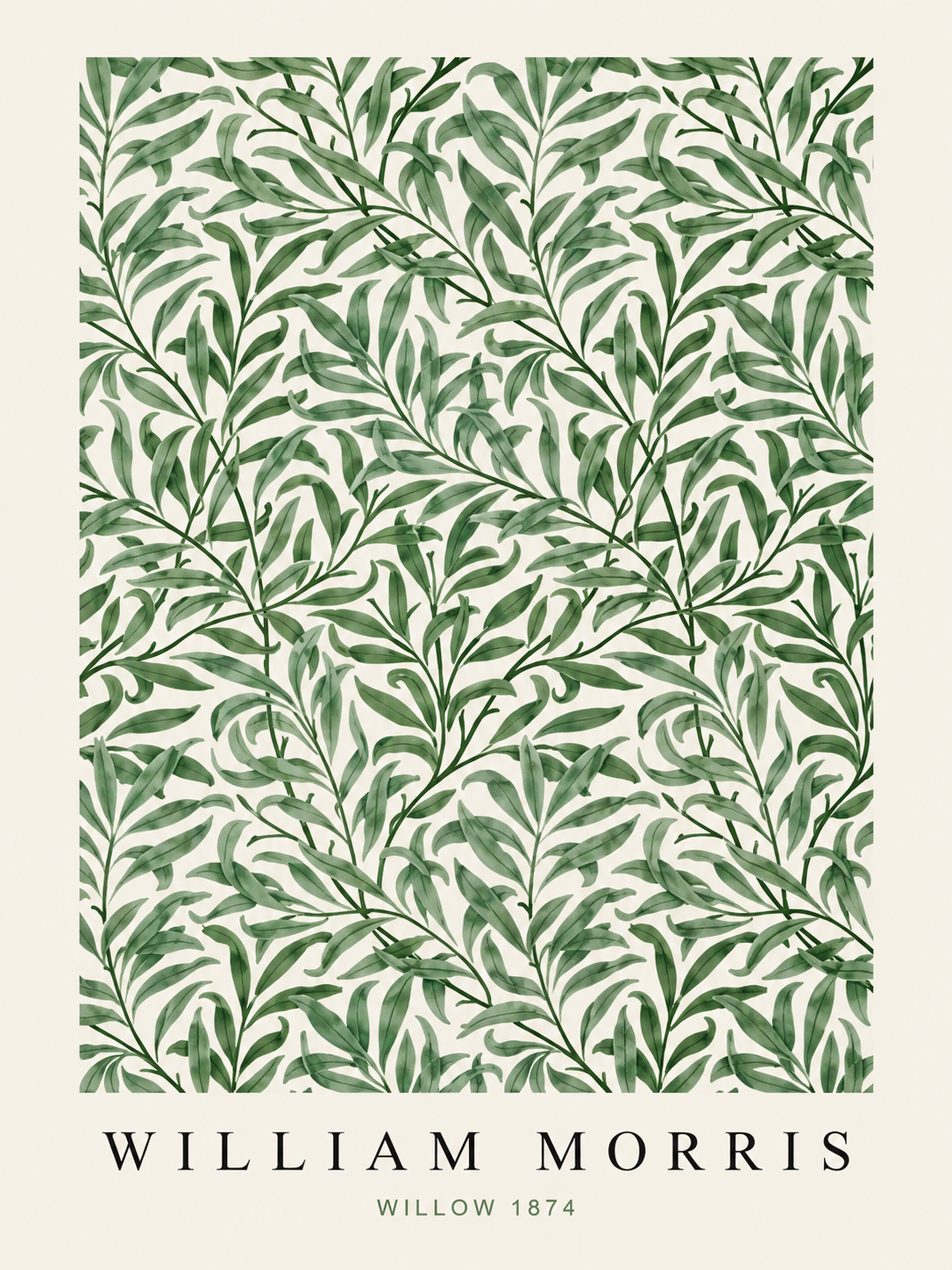 Rosas y Mariposas, lámina decorativa inspirada en William Morris