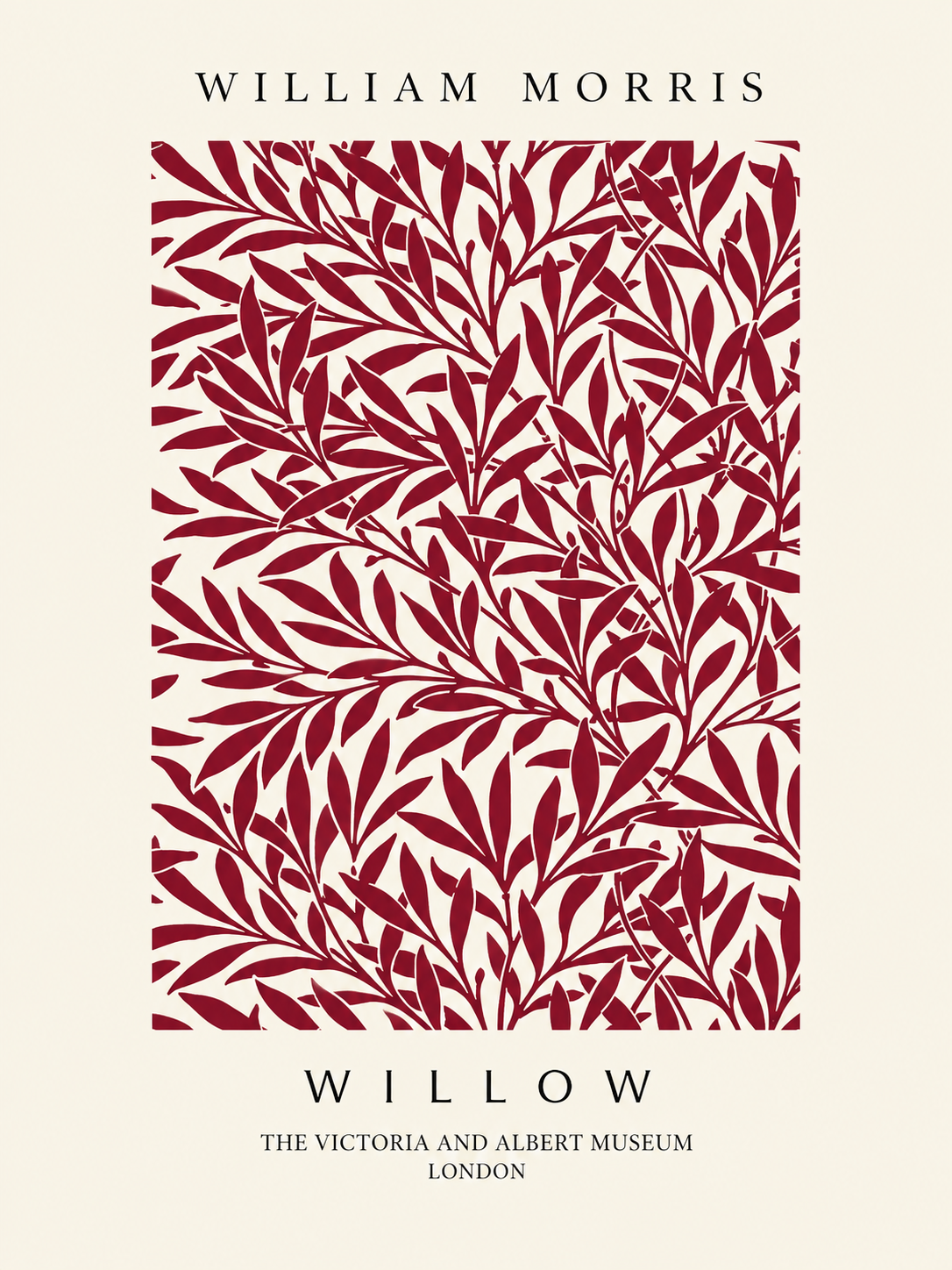 Pájaro entre Flores, lámina decorativa inspirada en William Morris