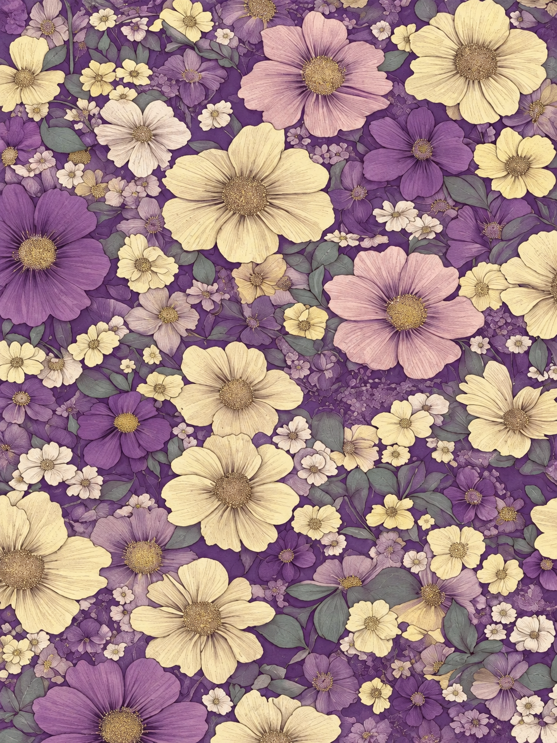 Flores en Coral, lámina decorativa inspirada en William Morris