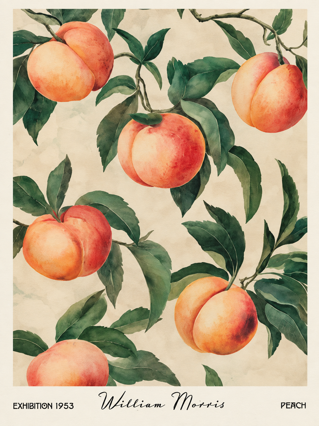 Flores de Verano, lámina decorativa inspirada en William Morris