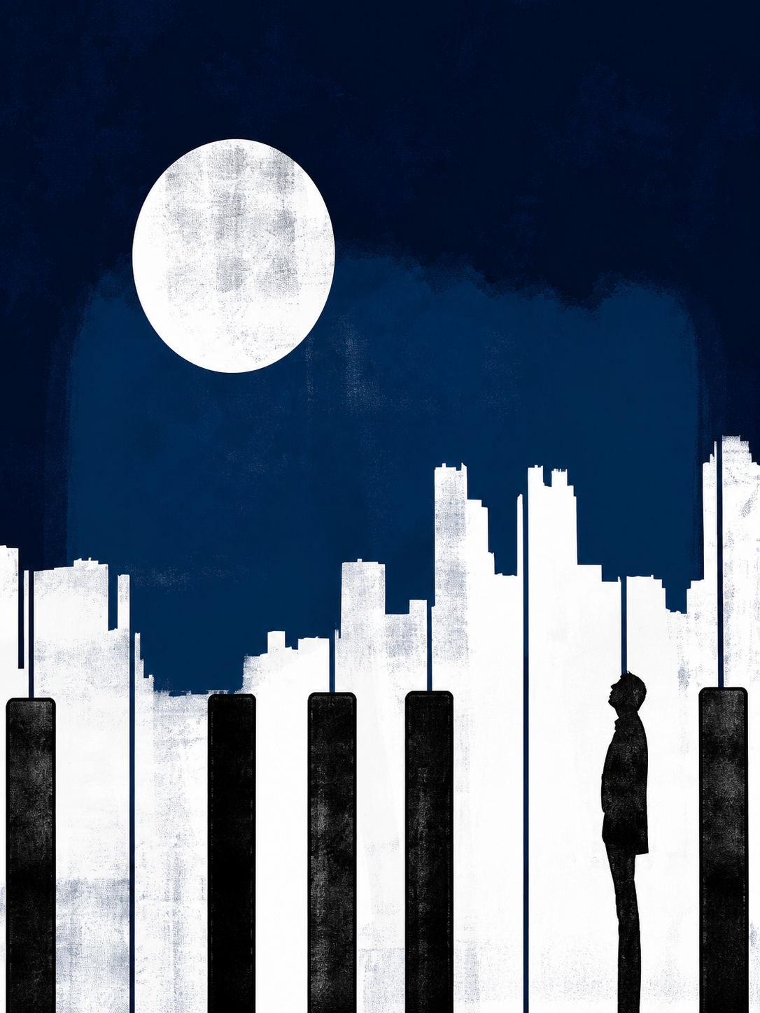 Blue Piano Keys