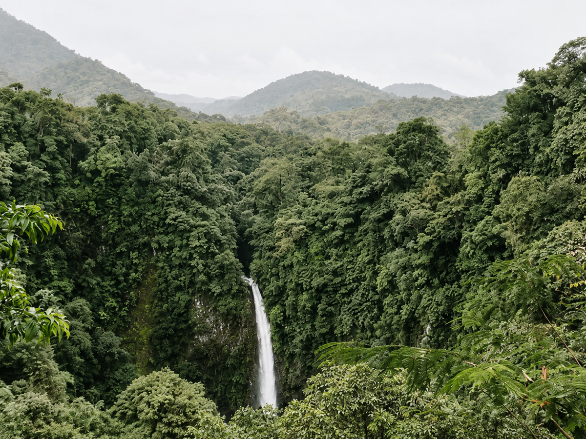 Cascada entre Montañas