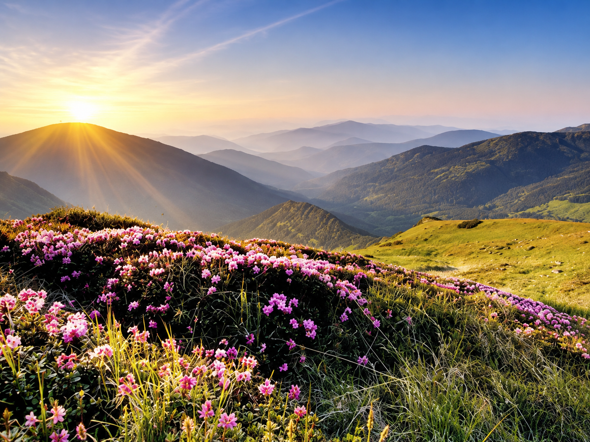 Montañas al Amanecer