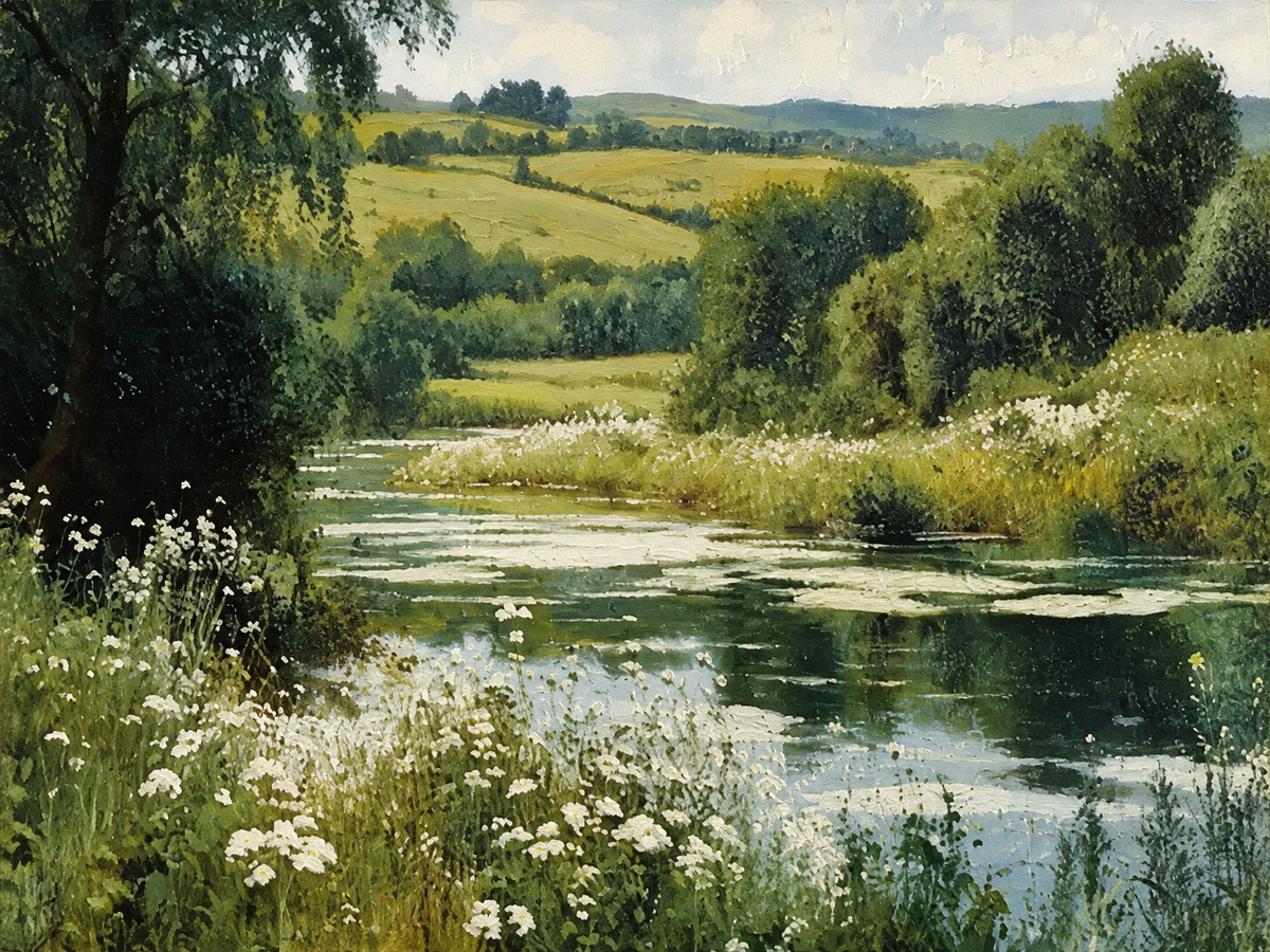 Río entre Praderas