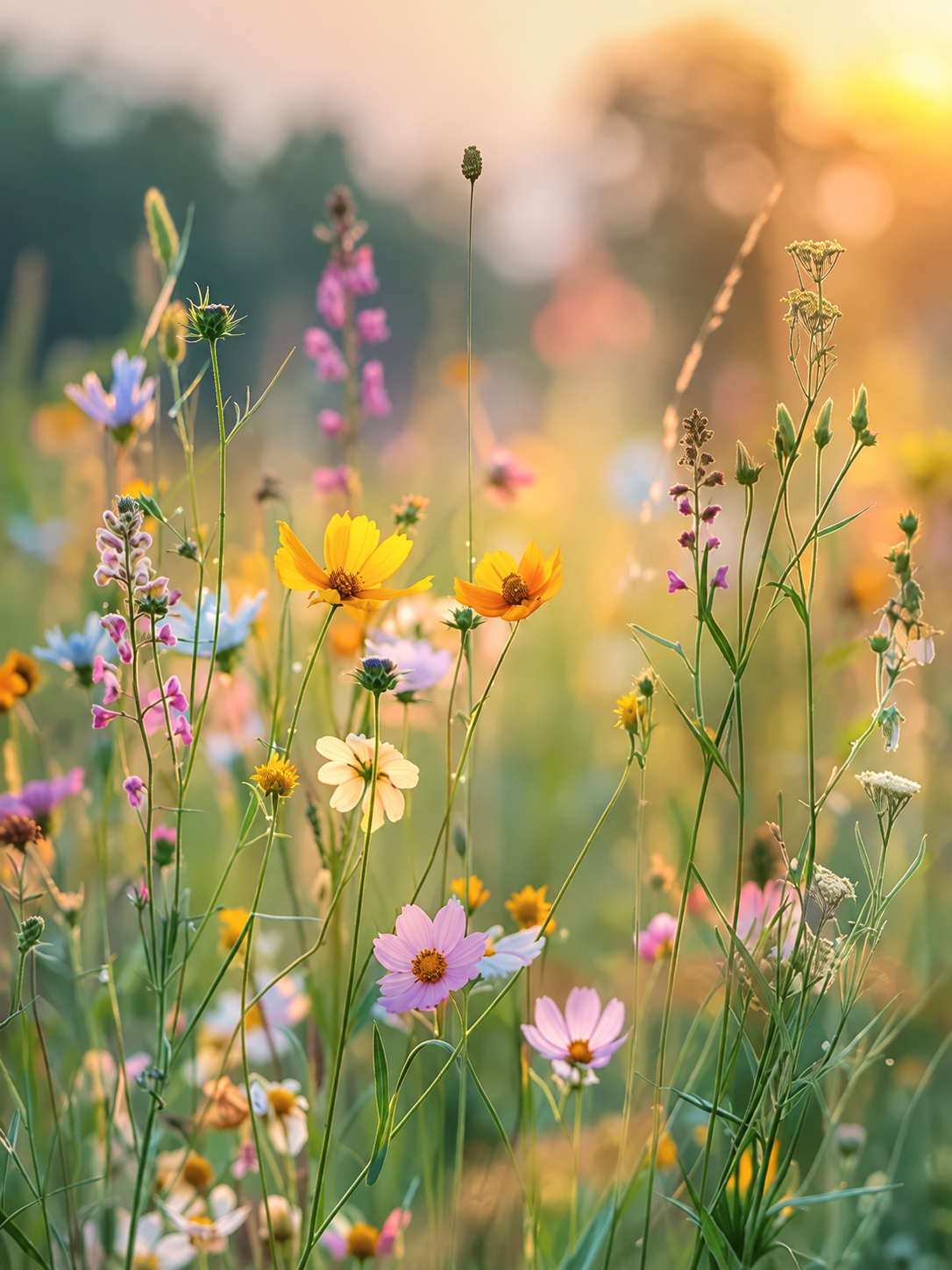 Flores Silvestres en Primer Plano