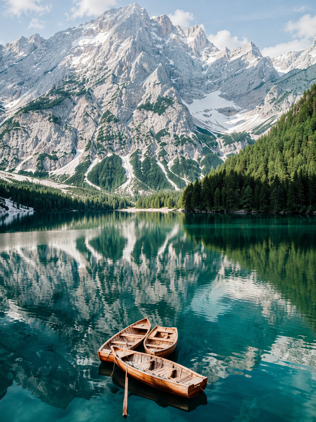 Lago Alpino con Bote