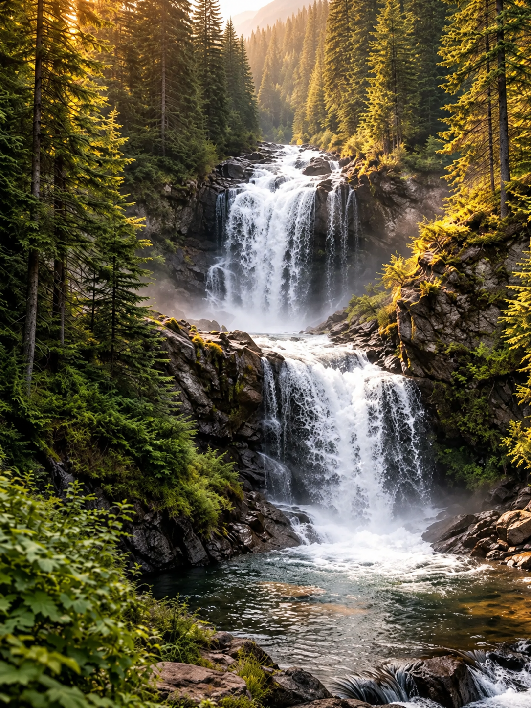 Cascada entre Pinos