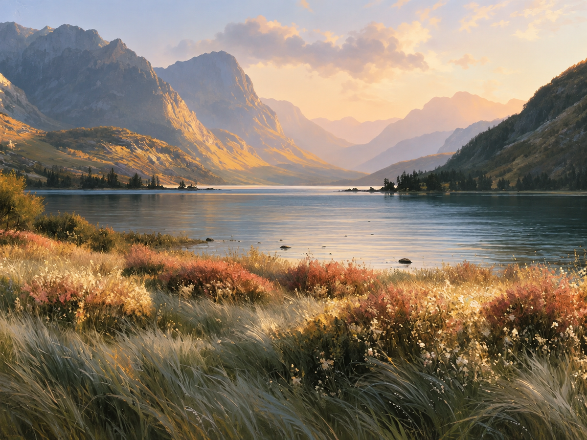 Lago entre Montañas III
