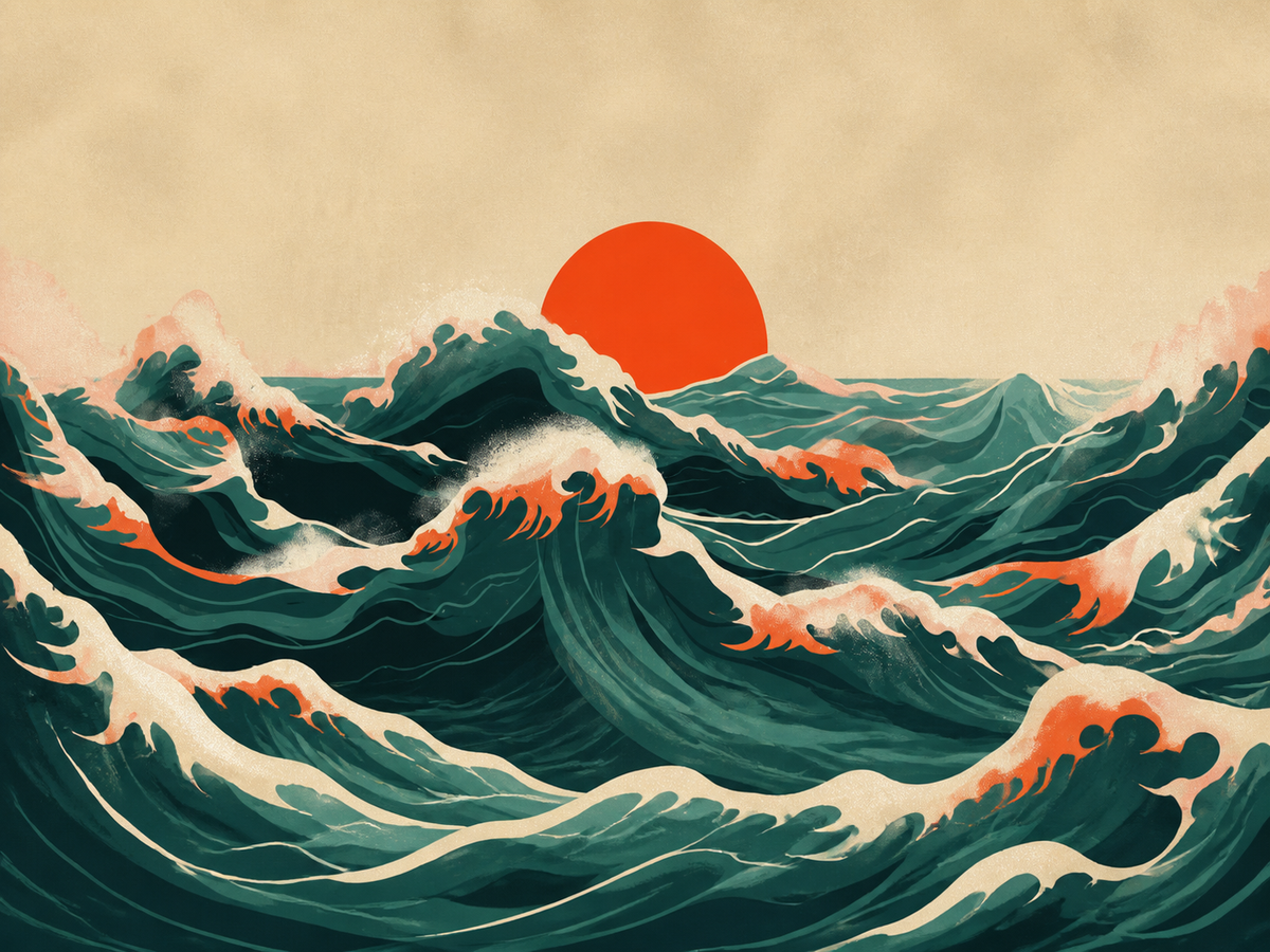 Olas Atardecer Japandi