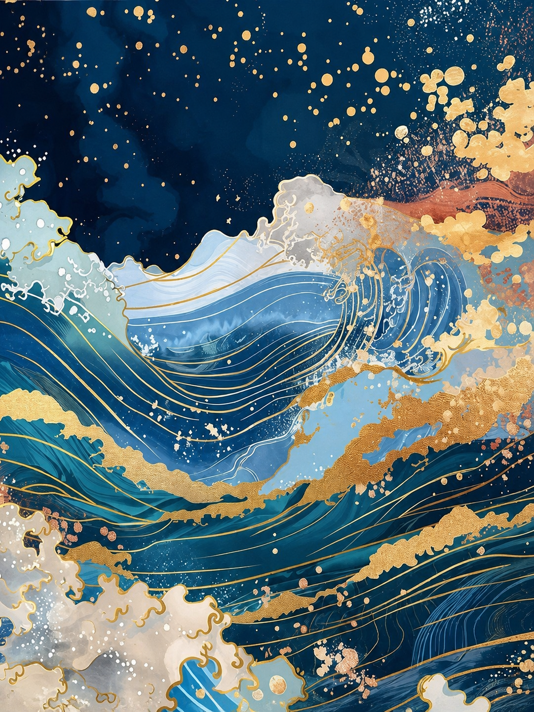 Olas Noche Azul