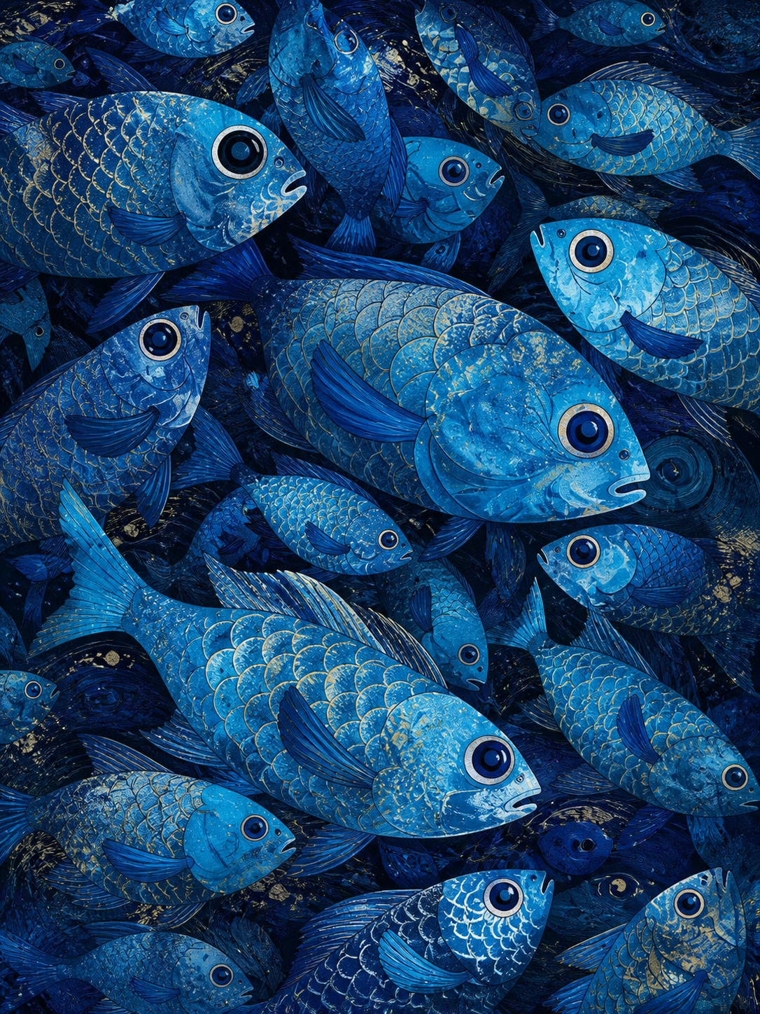 Peces Azules Japoneses