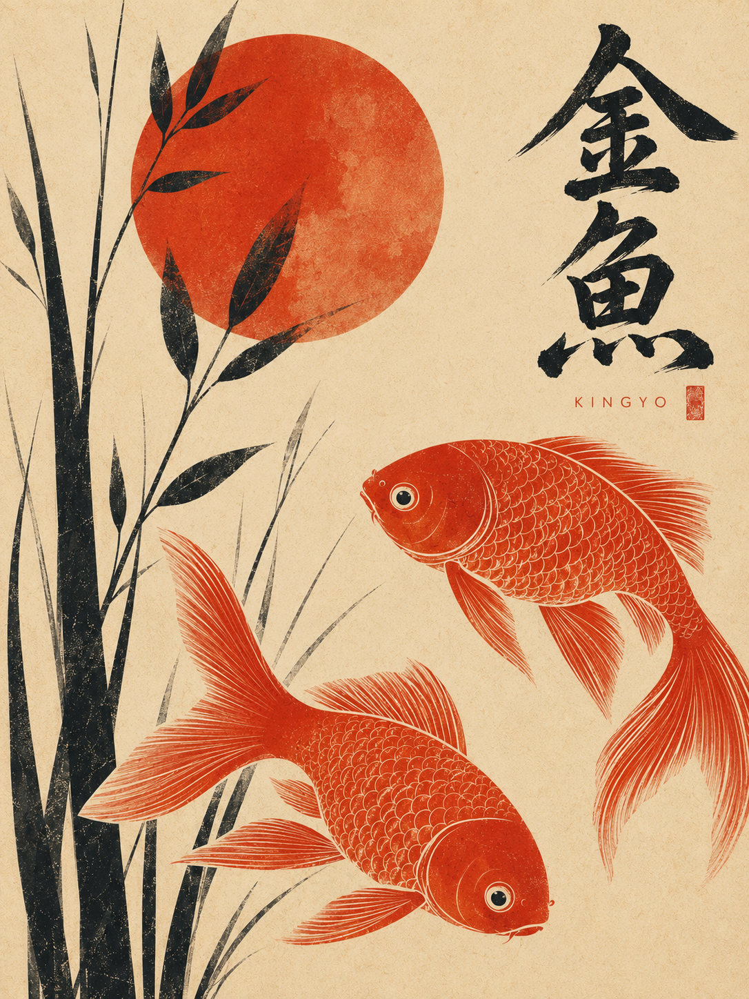 Peces Koi Rojos