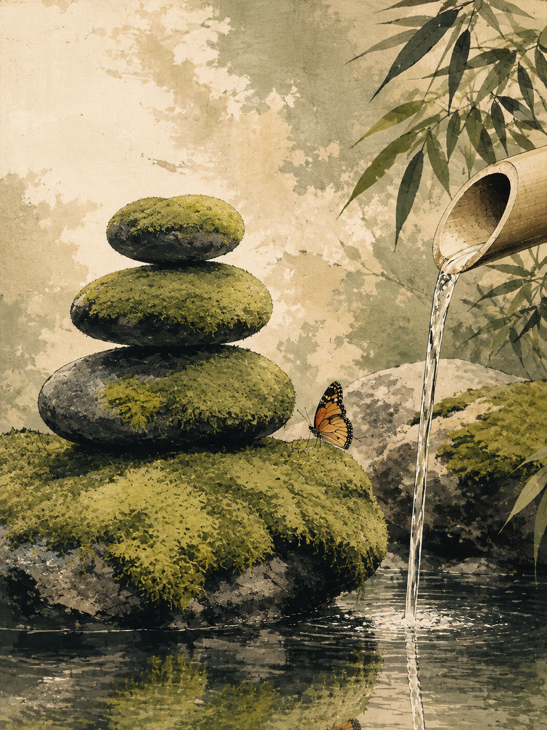 Piedras Zen Musgo