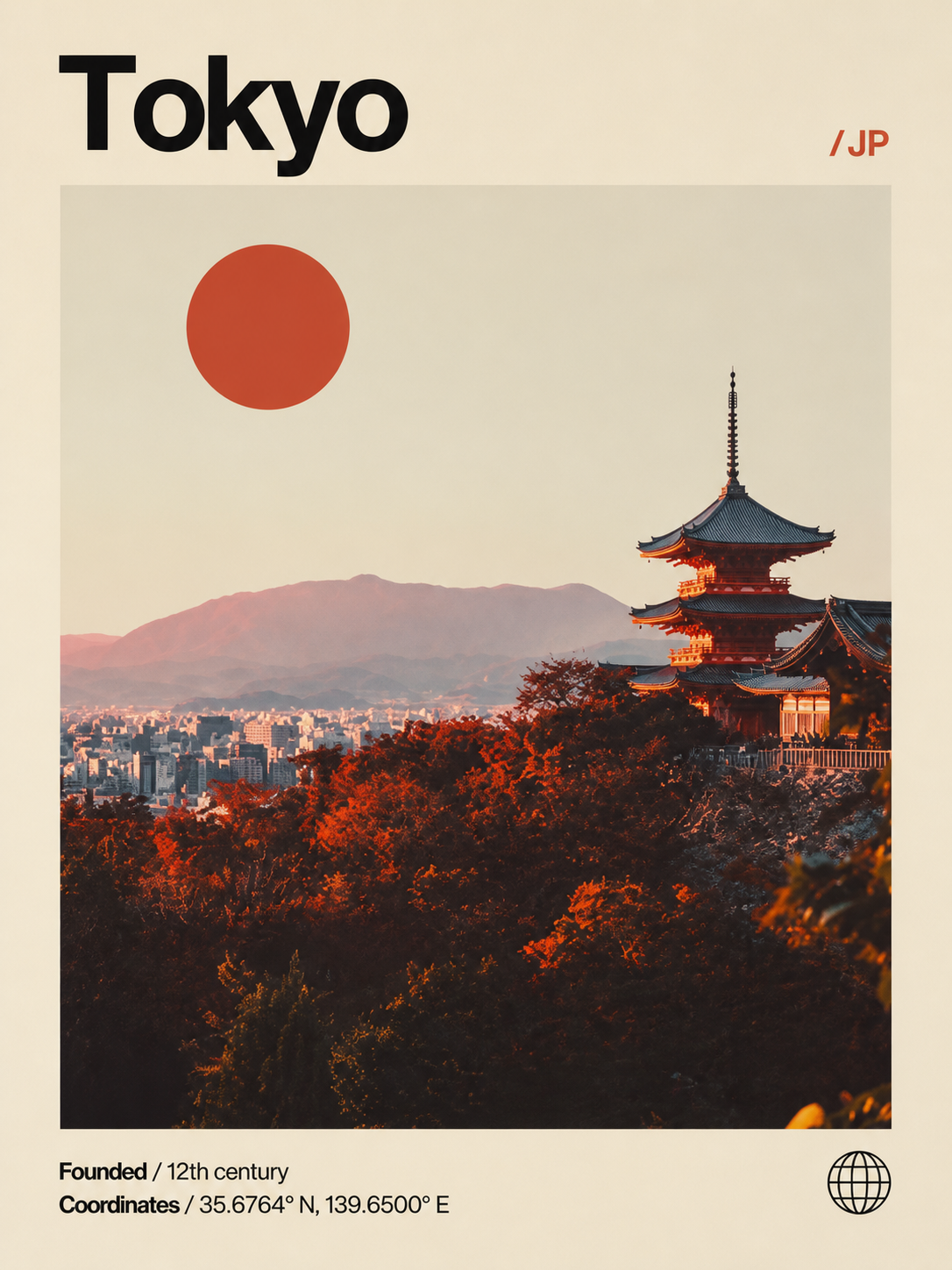 Póster Tokyo Minimalista
