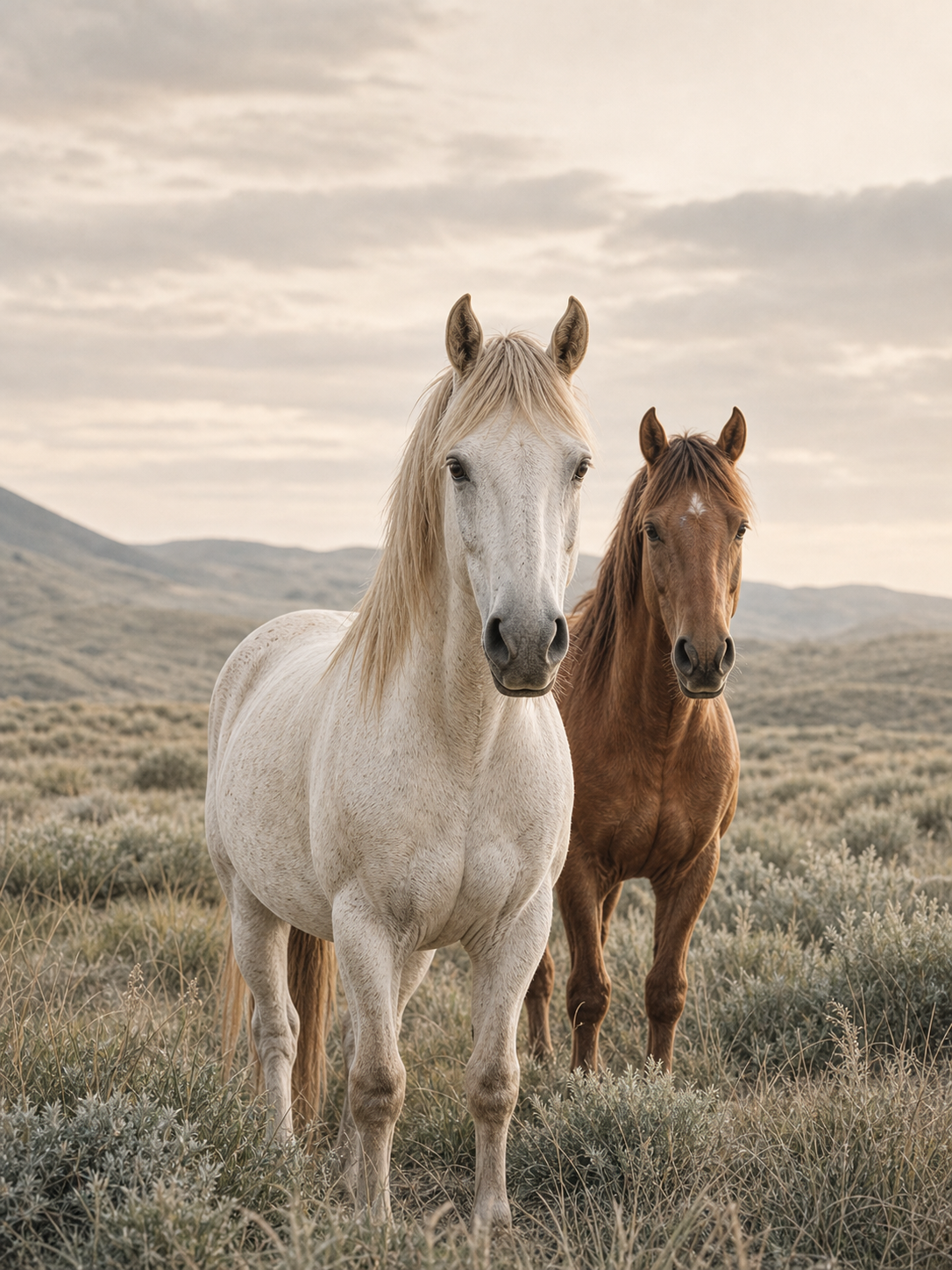 Caballos al Atardecer