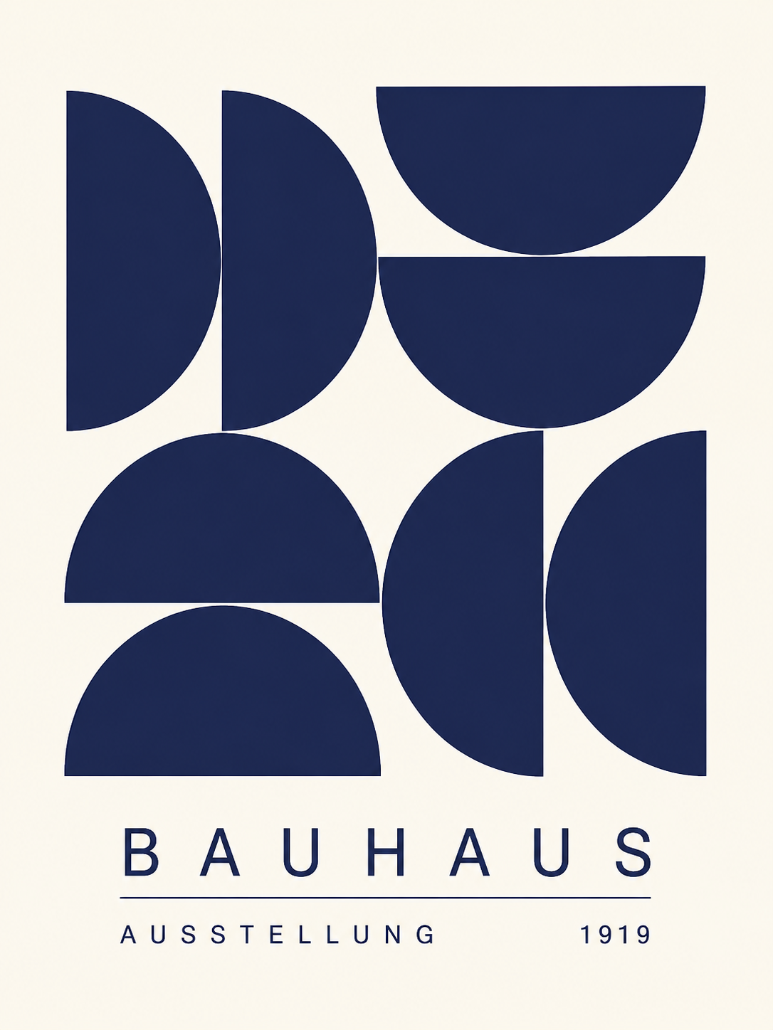 Bauhaus Geometría Azul
