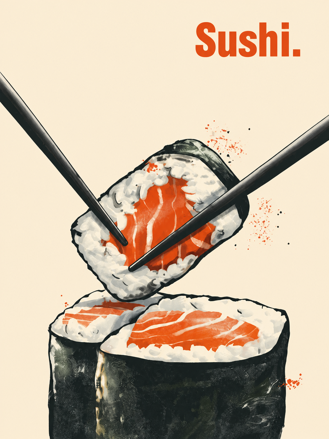 Sushi Palillos Rojo