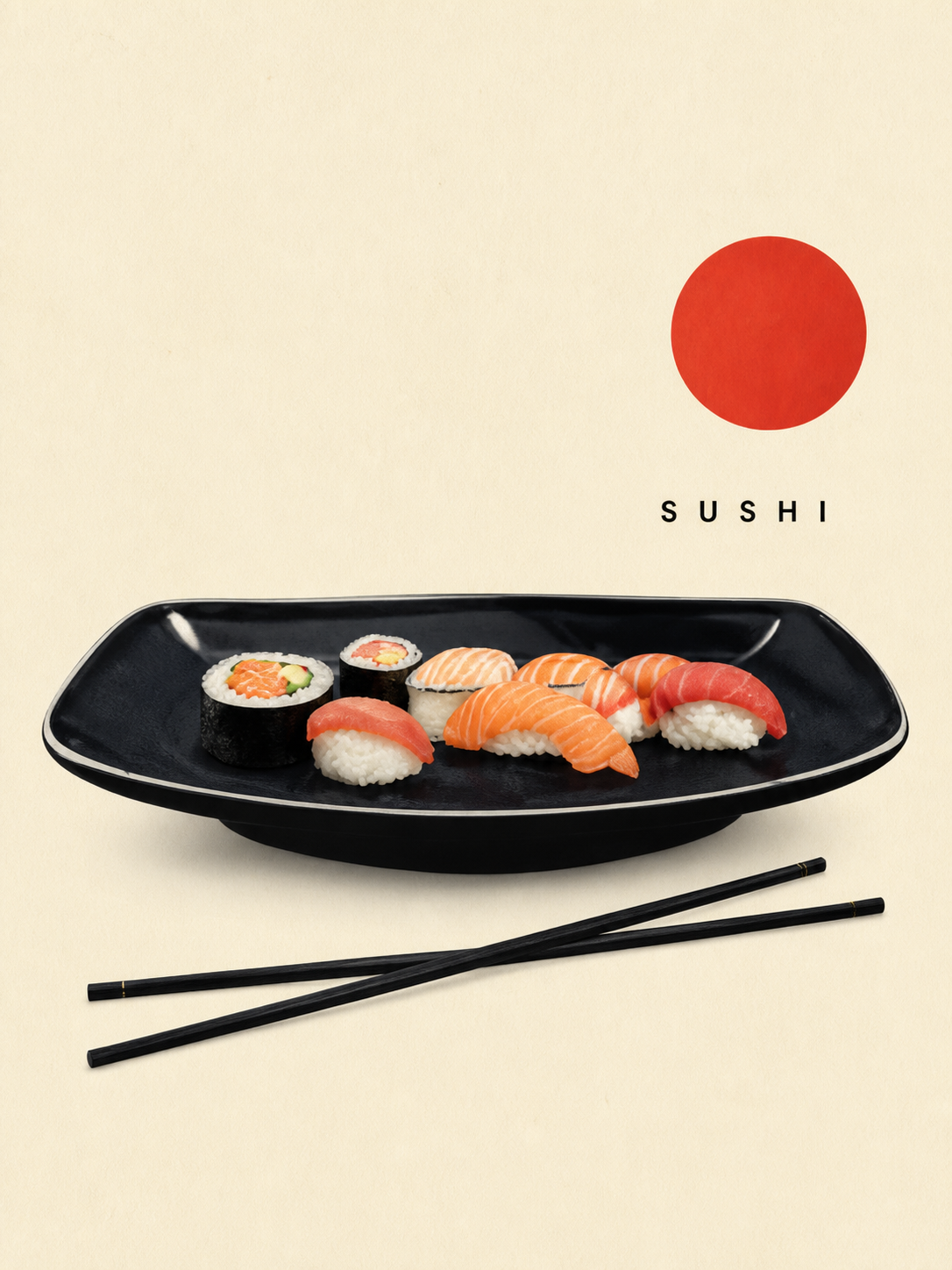 Sushi Plato Minimalista