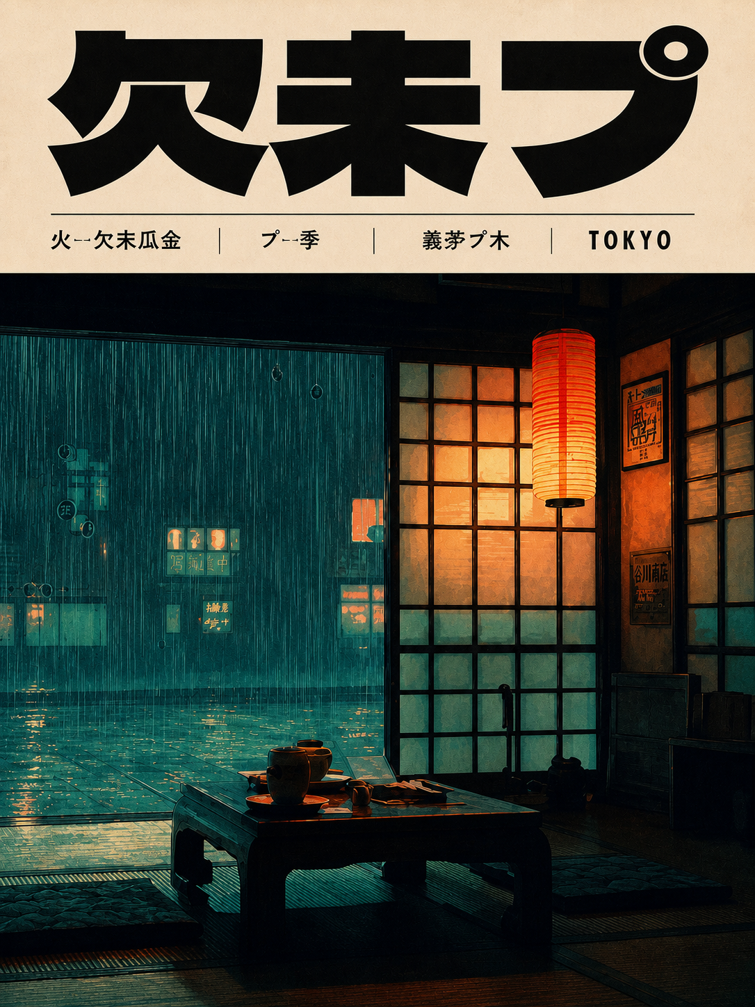 Tokyo Lluvia Interior