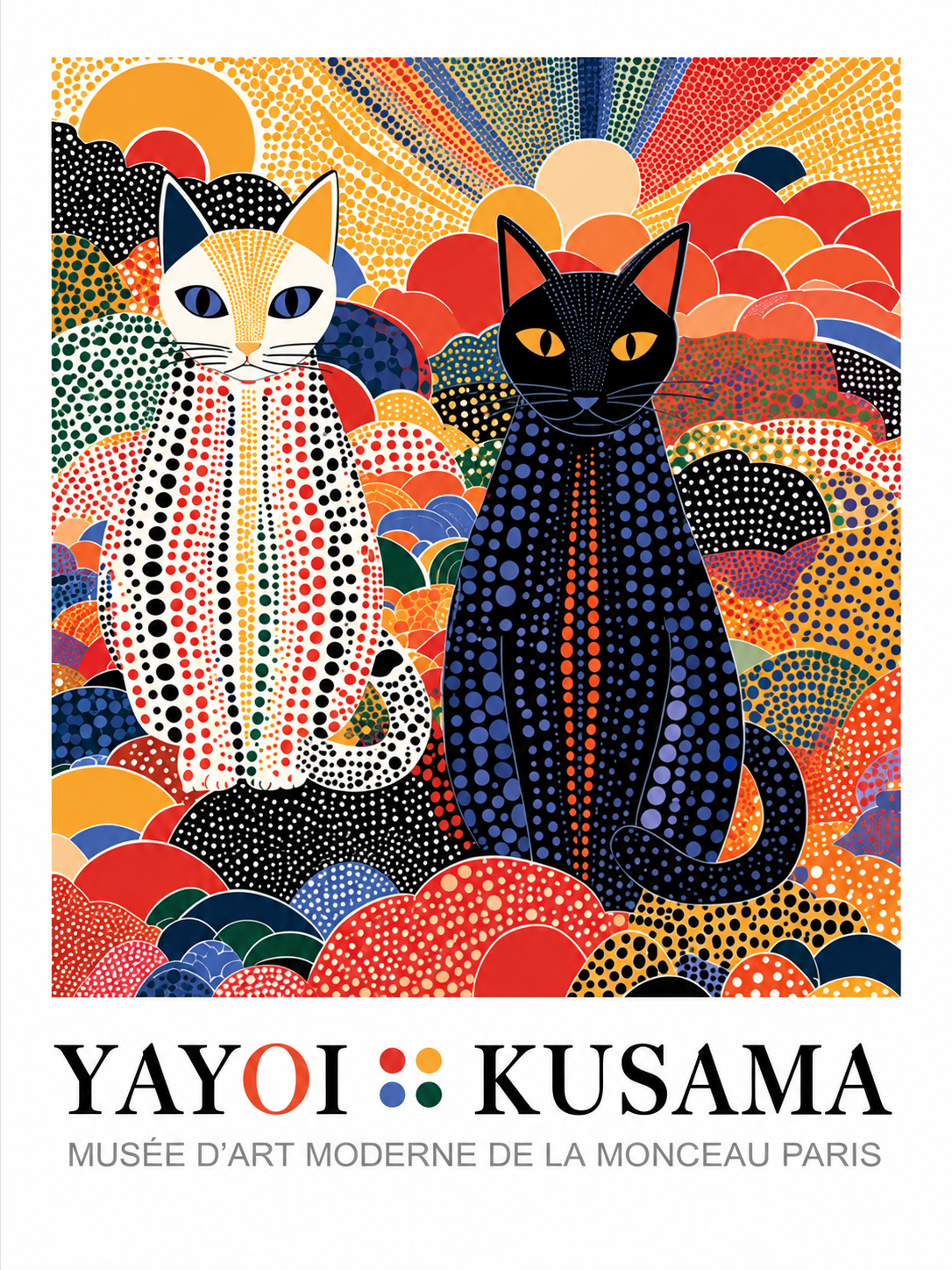 Yayoi Kusama — Gatos gemelos